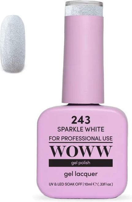 WOWW COSMETICS ΗΜΙΜΟΝΙΜΟ ΒΕΡΝΙΚΙ WOWW COSMETICS SPARKLE WHITE 243 (10ML)