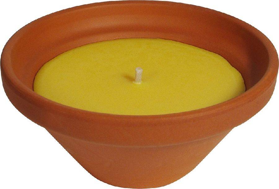 ΕΝΤΟΜΟΑΠΩΘΗΤΙΚΟ ΚΕΡΙ UNIKER CITRONELLA NATURAL TERRACOTA POT ( 55X120MM) UNIKER