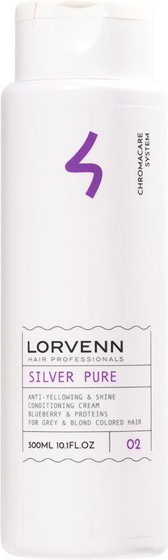 CONDITIONING CREAM LORVENN SILVER PURE ANTI-YELLOWING - RADIANCE ΓΙΑ ΞΑΝΘΑ ΜΑΛΛΙΑ (300ML) LORVENN