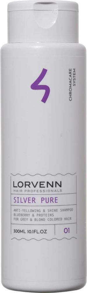 ΜΩΒ ΣΑΜΠΟΥΑΝ LORVENN SILVER PURE SHAMPOO ΓΙΑ ΕΞΟΥΔΕΤΕΡΩΣΗ ΤΩΝ ΚΙΤΡΙΝΩΝ ΤΟΝΩΝ (300ML) LORVENN