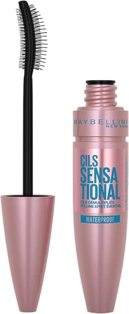 ΑΔΙΑΒΡΟΧΗ ΜΑΣΚΑΡΑ MAYBELLINE CILS SENSATIONAL ΜΑΥΡΟ (9.4ML)