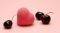 ATTIRANCE, CHERRY HEART BATH BUBBLE BALLS 80GR