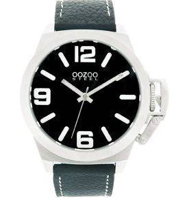   OOZOO STEEL XL BLACK LEATHER STRAP