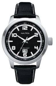   NAUTICA NCT 400 MODEL IN STAINLESS STEEL AND LEATHER STRAP