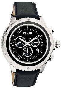   D&G RHYTHM CHRONOGRAPH BLACK LEATHER STRAP