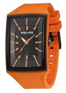   POLICE BASEL VANTAGE-X ORANGE RUBBER STRAP