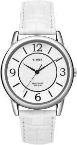   TIMEX LADIES INDIGLO UP TOWN CHIC WHITE LEATHER STRAP