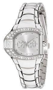   JUST CAVALLI LOGO WHITE LEATHER STRAP