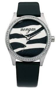   MORGAN DE TOI BLACK LEATHER STRAP ANIMAL PRINT