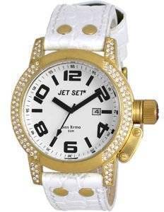   JET SET SAN REMO CRYSTAL WHITE LEATHER STRAP