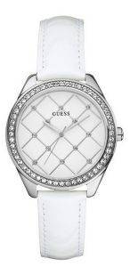 GUESS TREND CRYSTAL WHITE LEATHER STRAP