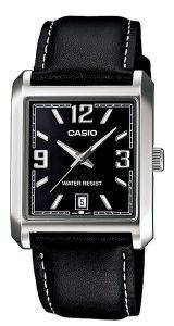 CASIO COLLECTION BLACK LEATHER STRAP BLACK DIAL MTP-1336L-1AEF