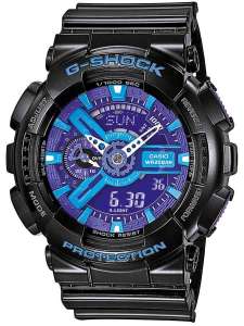 CASIO G-SHOCK DIGITAL CHRONOGRAPH BLACK RUBBER STRAP GA-110HC-1AER