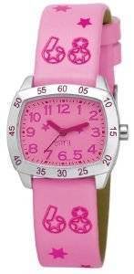 ESPRIT GLITTER GIRL PINK LEATHER STRAP