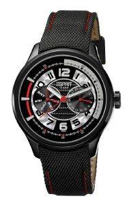 ESPRIT RED PULSE BLACK LEATHER STRAP