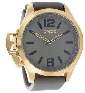   OOZOO STEEL XL GOLD GREY RUBBER STRAP