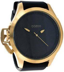   OOZOO STEEL XL GOLD BLACK RUBBER STRAP OS294