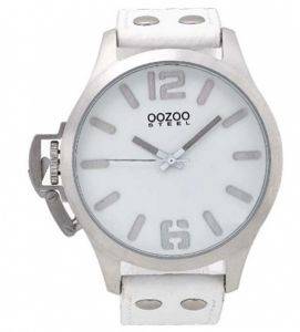   OOZOO STEEL LEFTY XL WHITE LEATHER STRAP