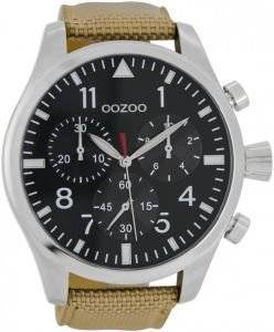    OOZOO TIMEPIECES XXL BROWN LEATHER STRAP C6624
