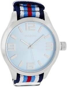   OOZOO XXL TIMEPIECES MULTICOLOR FABRIC STRAP B6604-A