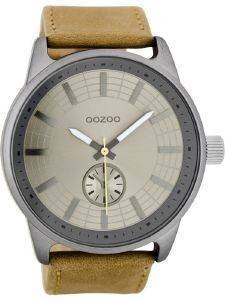   OOZOO TIMEPIECES XXL BROWN LEATHER STRAP C7821