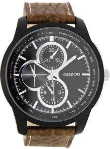   OOZOO TIMEPIECES XXL BROWN LEATHER STRAP C7826