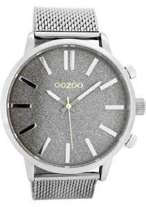   OOZOO TIMEPIECES XXL SILVER METAL STRAP C7831