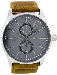   OOZOO TIMEPIECES XXL BROWN LEATHER STRAP C7836