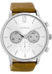   OOZOO TIMEPIECES XXL BROWN LEATHER STRAP C8445