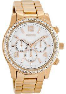   OOZOO TIMEPIECES CRYSTALS ROSE GOLD METAL BRACELET C8418