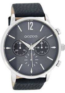   OOZOO TIMEPIECES XXL BLUE LEATHER STRAP C8242
