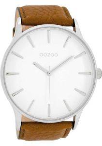   OOZOO TIMEPIECES XXL BROWN LEATHER STRAP C8230