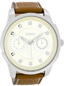   OOZOO TIMEPIECES XXL BROWN LEATHER STRAP C8206