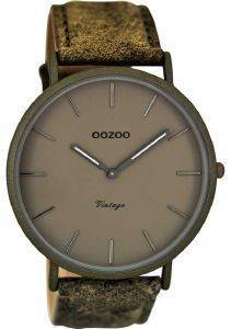   OOZOO TIMEPIECES VINTAGE BROWN LEATHER STRAP C8136