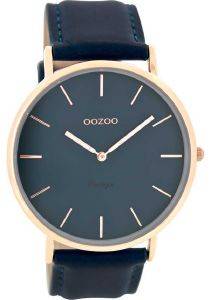   OOZOO TIMEPIECES VINTAGE BLUE LEATHER STRAP C8133