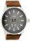   OOZOO TIMEPIECES XXL BROWN LEATHER STRAP C7823