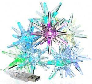 CRYSTAL SPARKLING STARS HOLIDAY COLOR LIGHTS