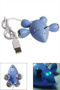 USB HUB MOUSE BLUE