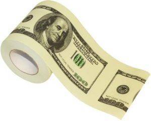 $100 DOLLAR BILL TOILET PAPER
