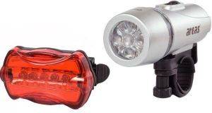 ARCAS 30730002 5 LED BIKE LAMP SET WITH BACKLIGHT AND ATTACHMENT