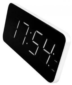 SOUNDMASTER UR8900SI JUMBO LED ALARM CLOCK WITH DIMMER FOR BRIGHTNESS SILVER/BLACK