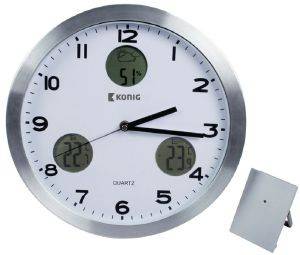 KONIG KN-CL30N WALL CLOCK WITH OUTSIDE UNIT