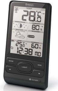 OREGON SCIENTIFIC BAR208HG_B WIRELESS WEATHER STATION WITH HUMIDITY & WEATHER ALERT BLACK