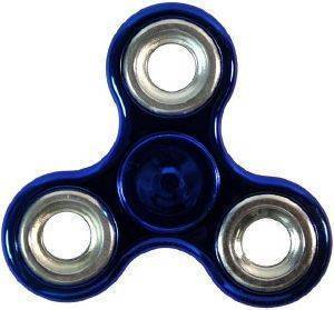 FIDGET SPINNER TOY - BLUE/SILVER METAL