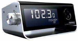 THOMSON CT350 PLL RADIO ALARM CLOCK WITH TEMPERATURE DISPLAY SILVER / BLACK