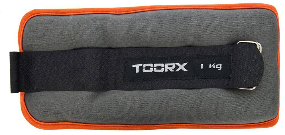 TOORX ΒΑΡΑΚΙΑ ΑΚΡΩΝ TOORX (AHF-072) ΜE VELCRO ΓΚΡΙ/ΠΟΡΤΟΚΑΛΙ (2 Χ 1 KG)
