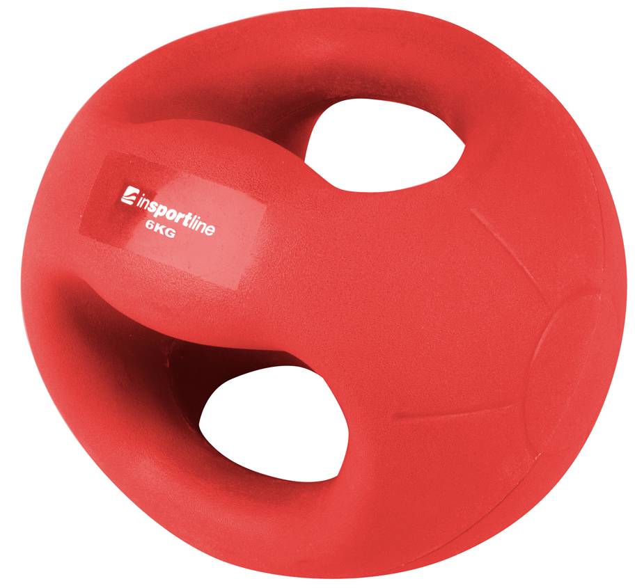 MEDICINE GRIP BALL INSPORTLINE GRAB ME ΚΟΚΚΙΝΗ (6 KG) INSPORTLINE