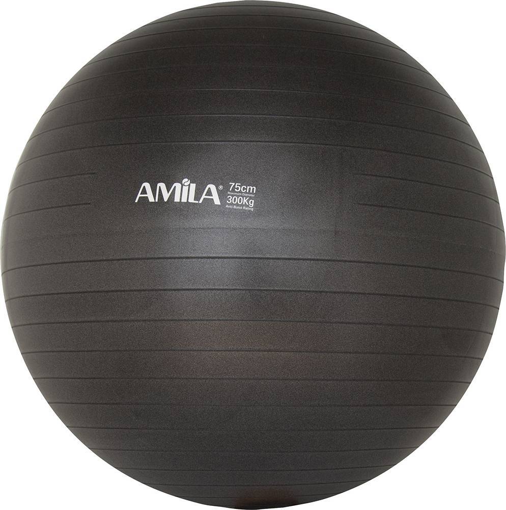 ΜΠΑΛΑ ΓΥΜΝΑΣΤΙΚΗΣ AMILA GYMBALL 95865 ΜΑΥΡΗ (75 CM)