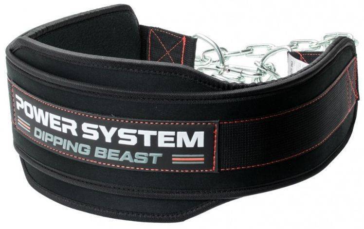 ΖΩΝΗ ΓΙΑ ΒΑΡΗ POWER SYSTEM PS-3860 DIPPING BEAST ΜΕ ΑΛΥΣΙΔΑ ΜΑΥΡΗ/ΚΟΚΚΙΝΗ POWER SYSTEM