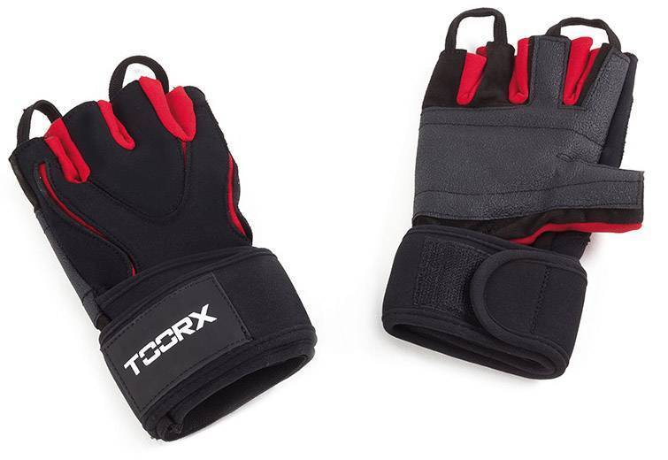 ΓΑΝΤΙΑ ΠΕΡΙΚΑΡΠΙΑ TOORX AHF-035 ΜΑΥΡΑ/ΚΟΚΚΙΝΑ (L) TOORX